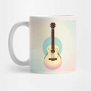 Beautiful Pastel Colors Acoustic Classical Guitar Drawing Mug